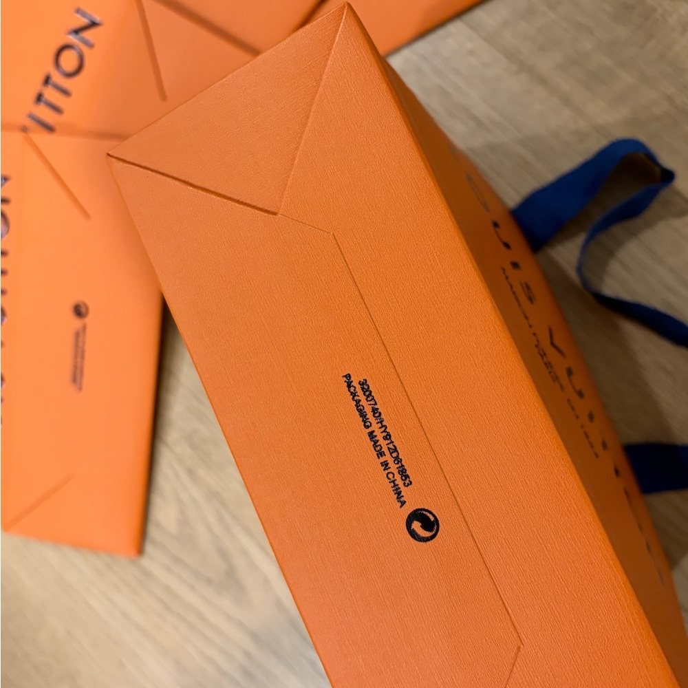 Louis Vuitton Orange Shopping Bags - Small size, lot of 8 - Picture 5 of 6